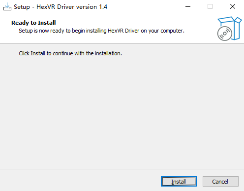 VR驱动安装界面示例